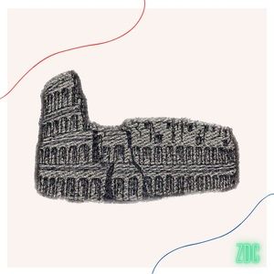 Iron on embroidery patch (Roman Colosseum)